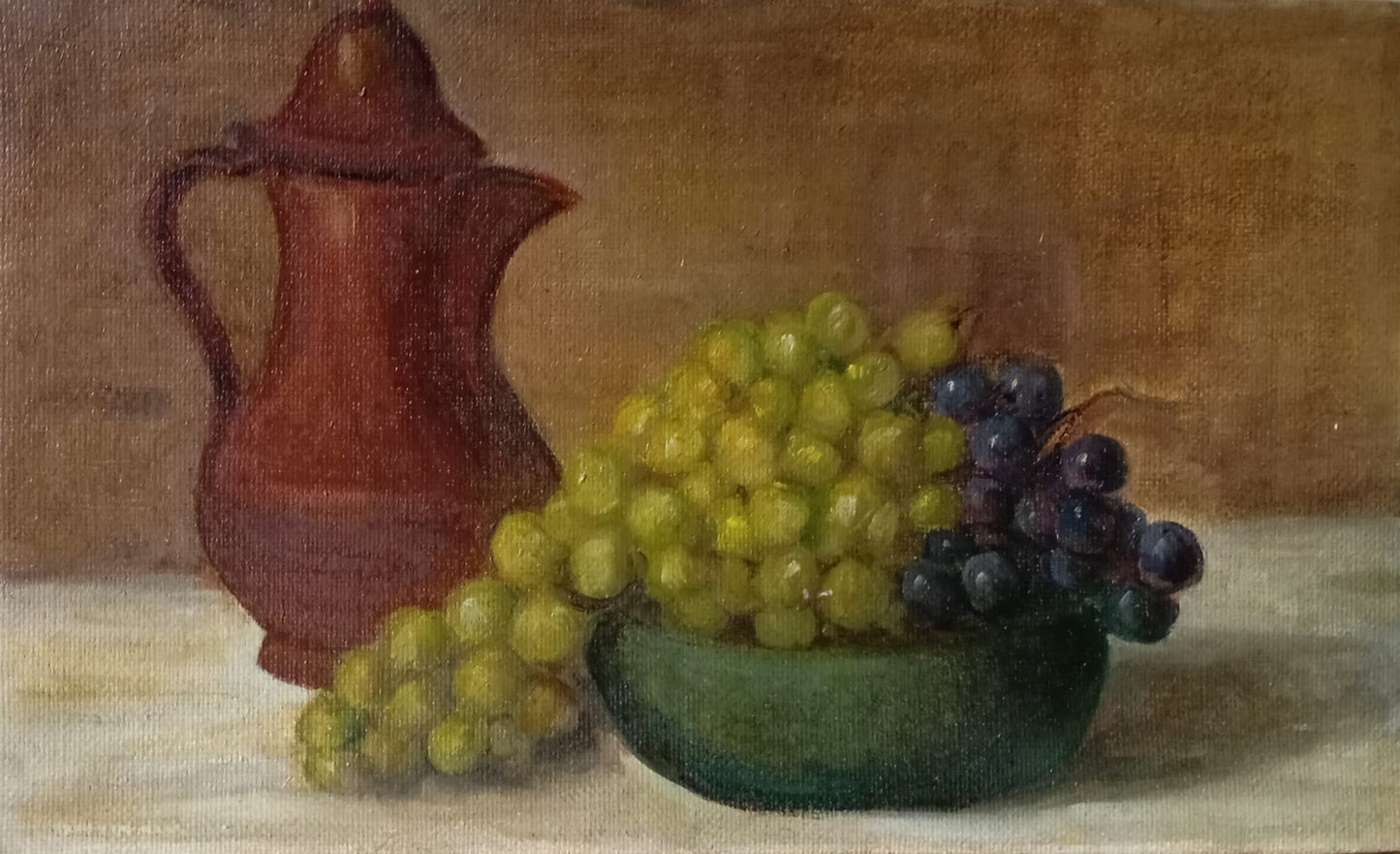 Nature morte. Pichet et raisin