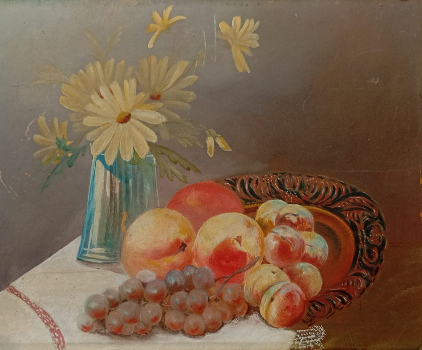 Still life. Flowers and fruits
