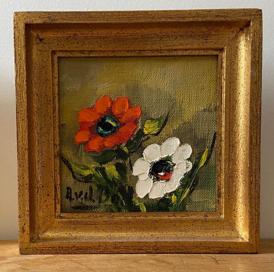 Pair of miniatures - Poppies