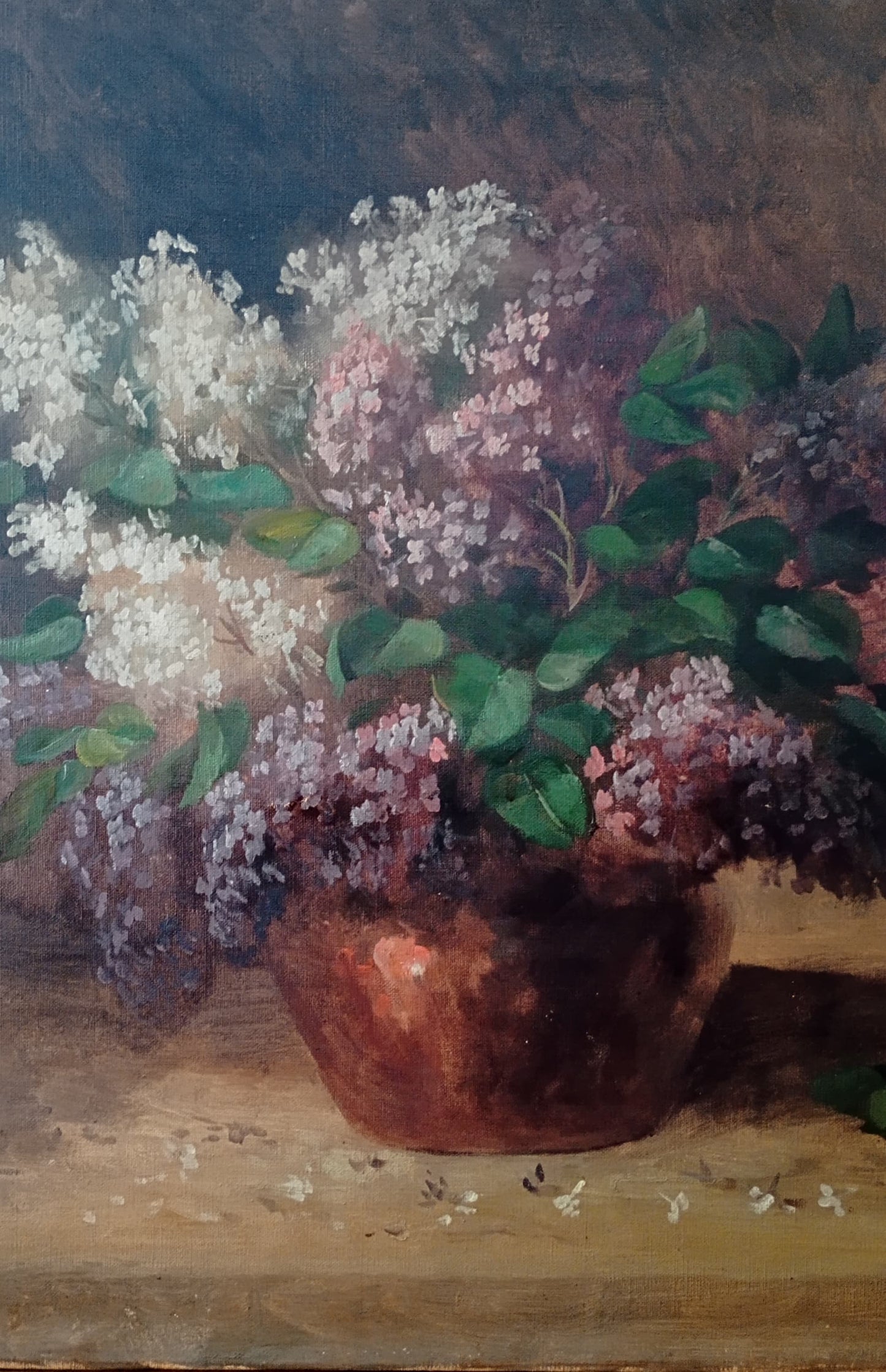 Nature morte ancienne aux lilas