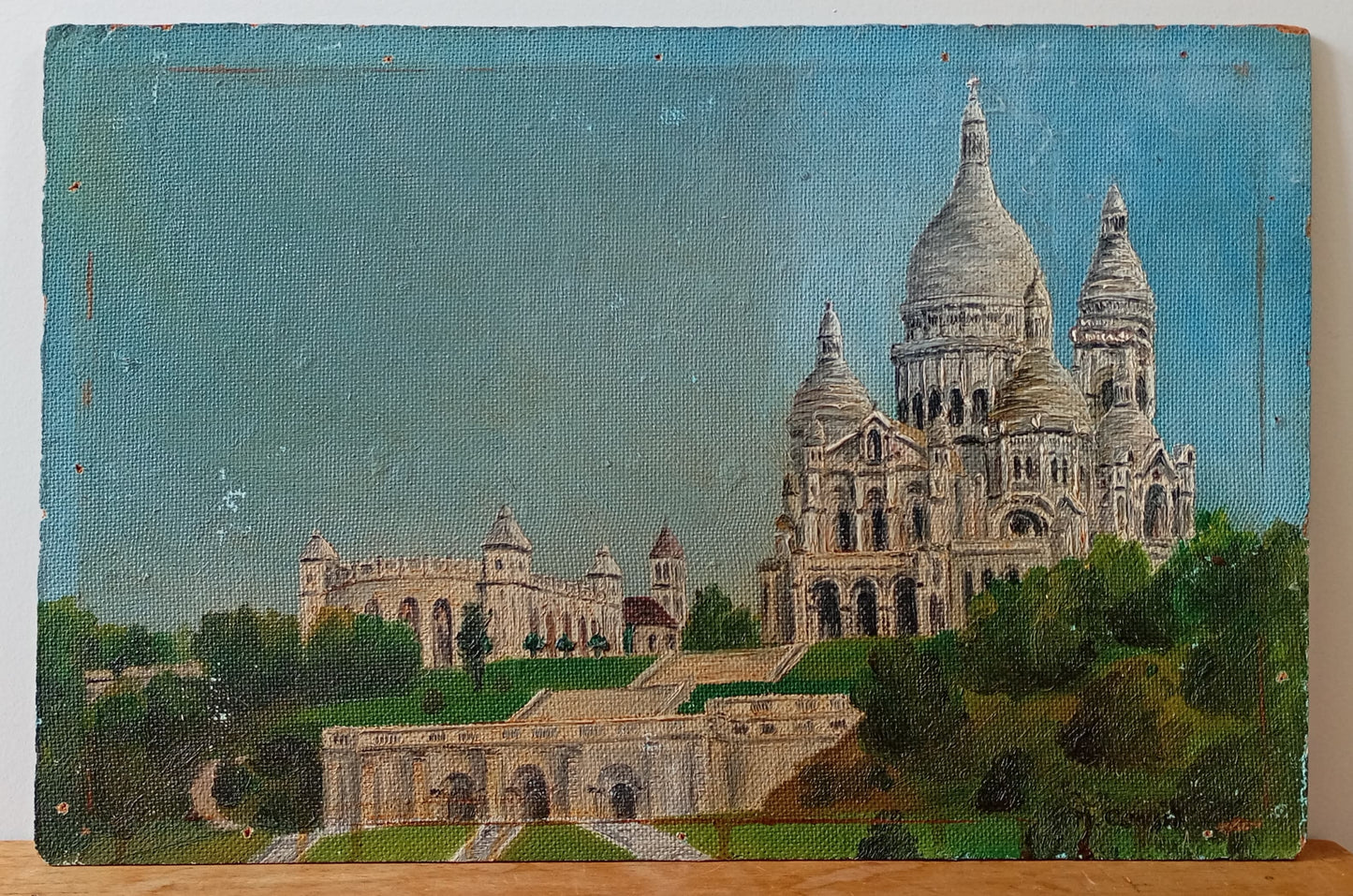 Tableau ancien Sacré-Coeur