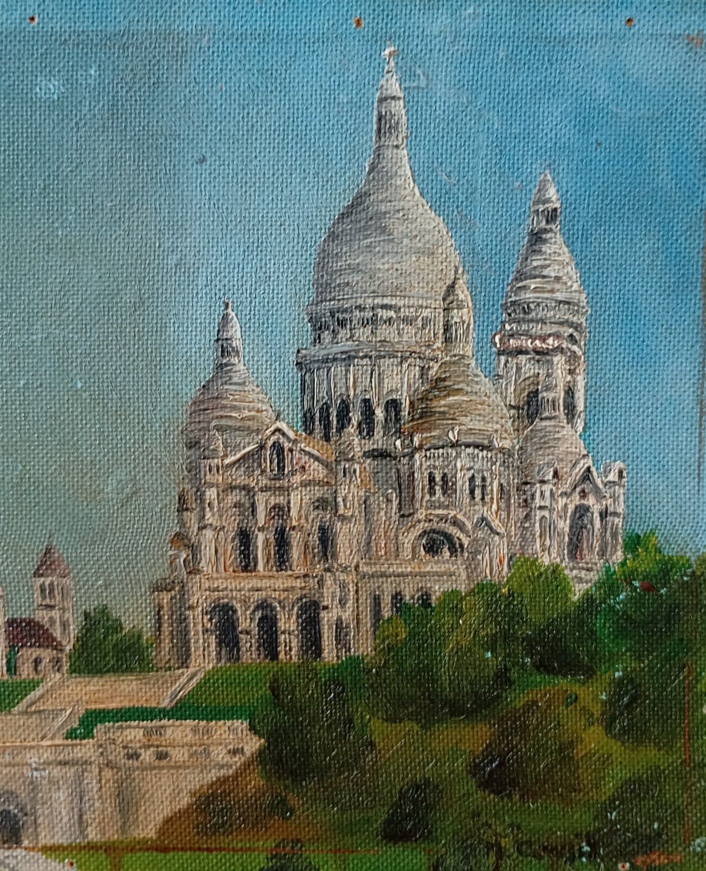Tableau ancien Sacré-Coeur