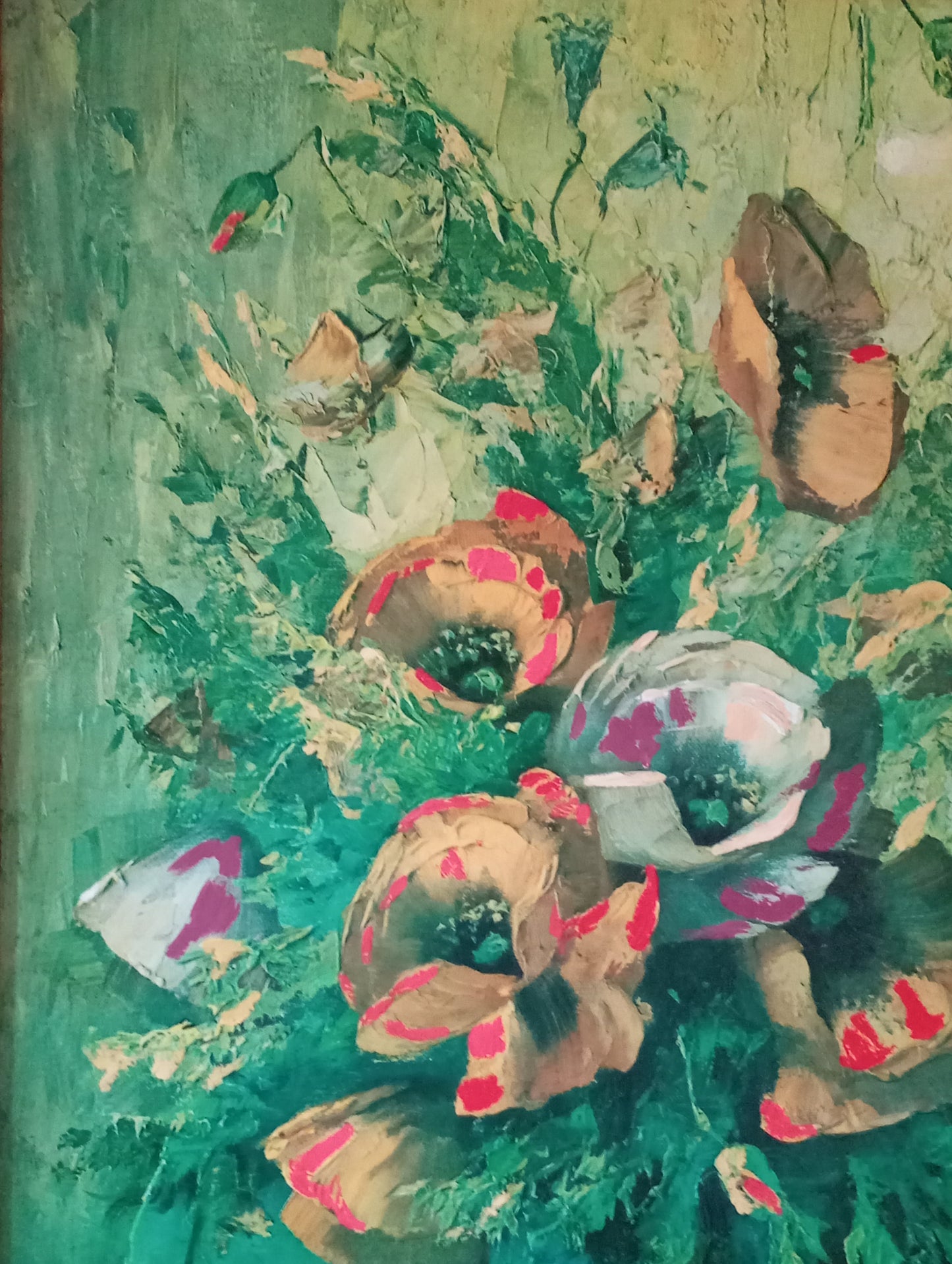 Nature morte. Grand bouquet de coquelicots dans un vase