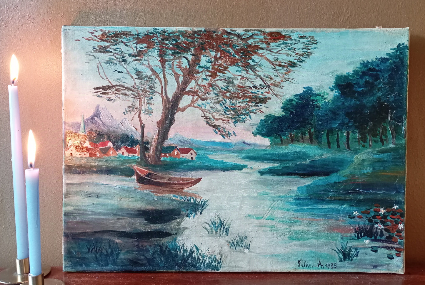 Tableau. Paysage bucolique