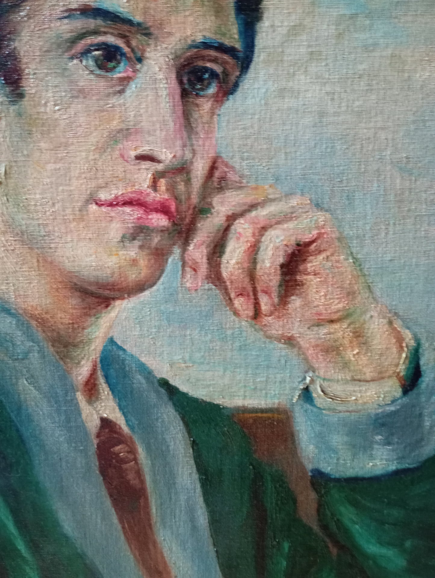 Portrait of a dandy in indoor attire