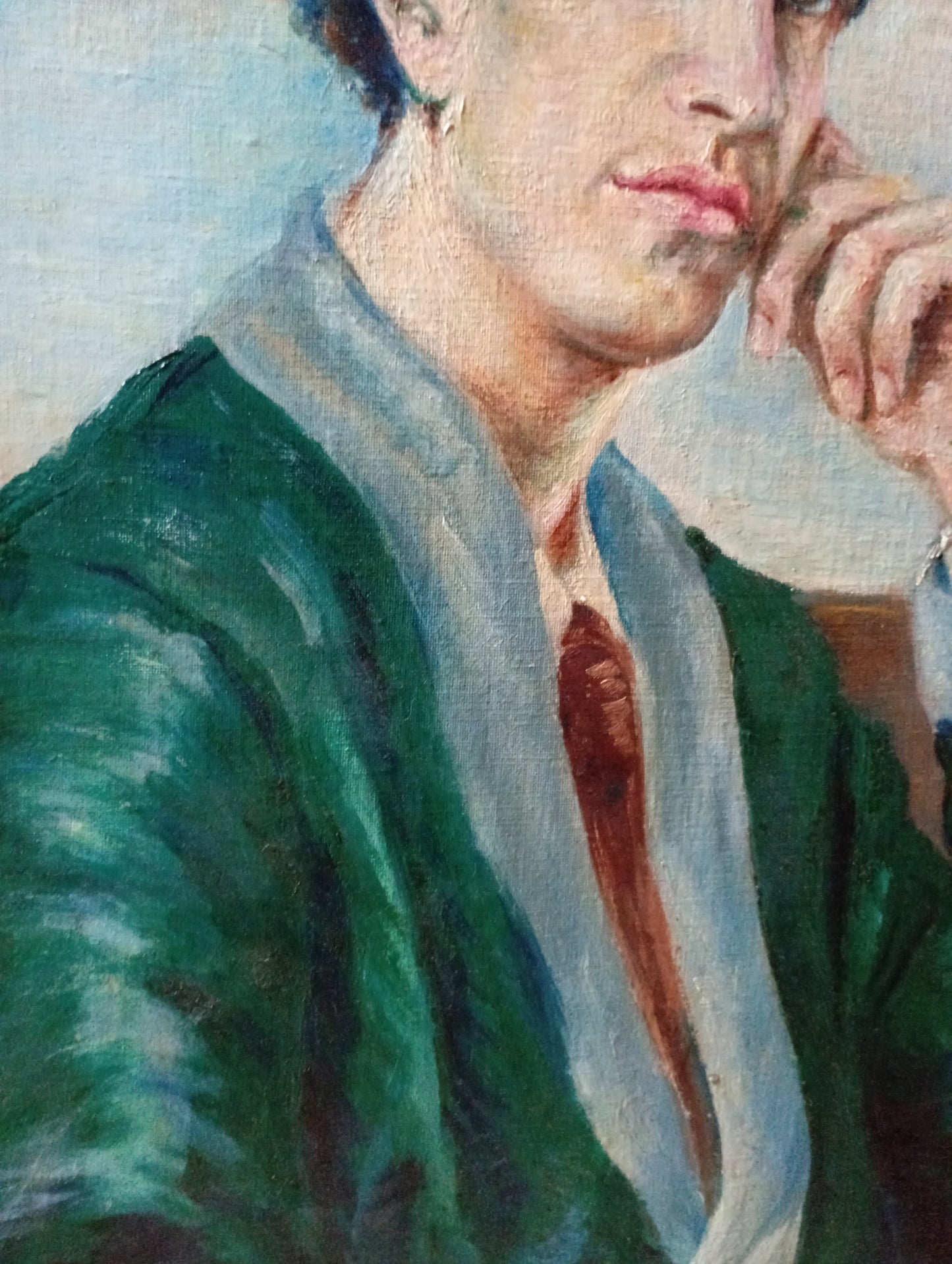 Portrait of a dandy in indoor attire