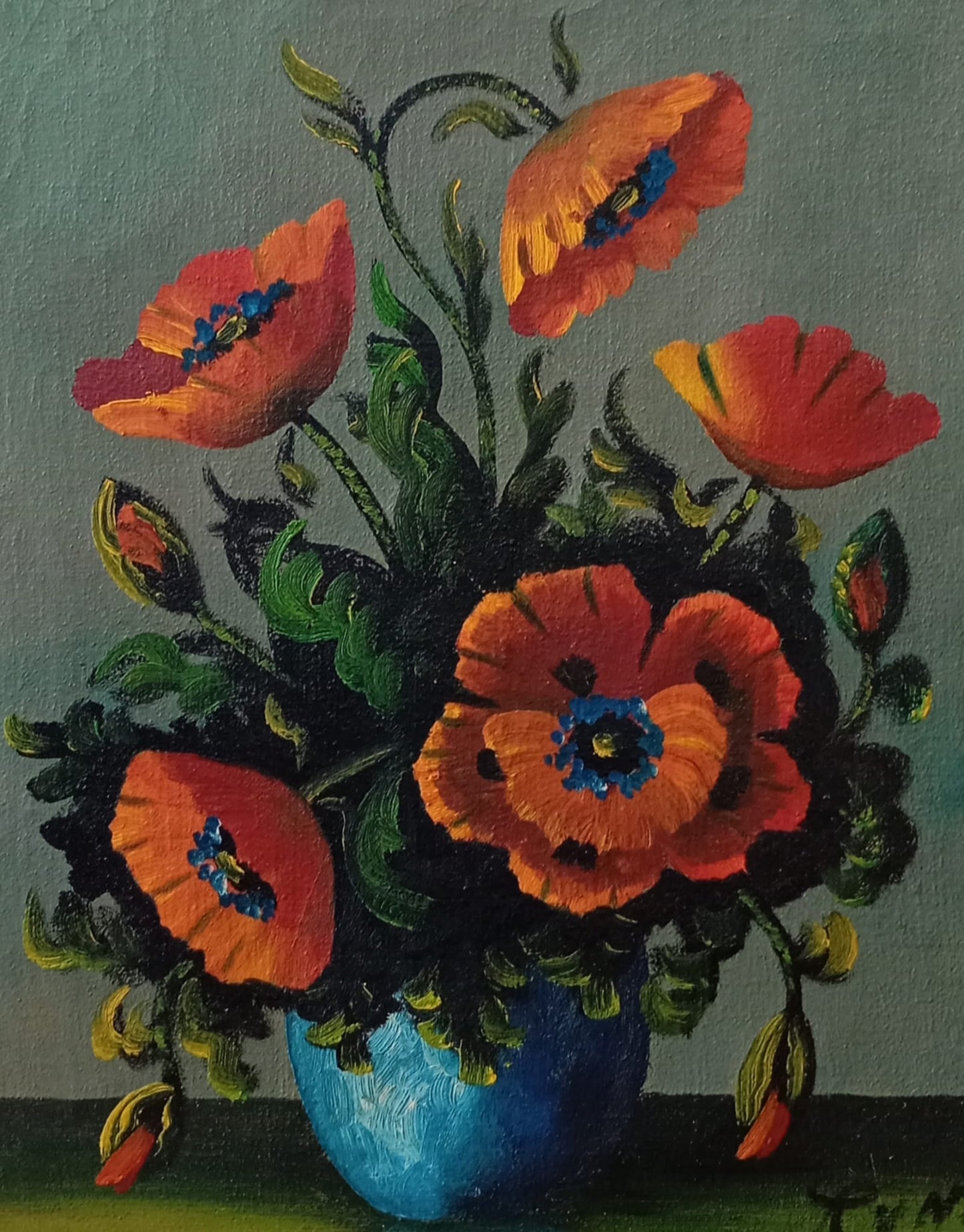 Nature morte aux coquelicots