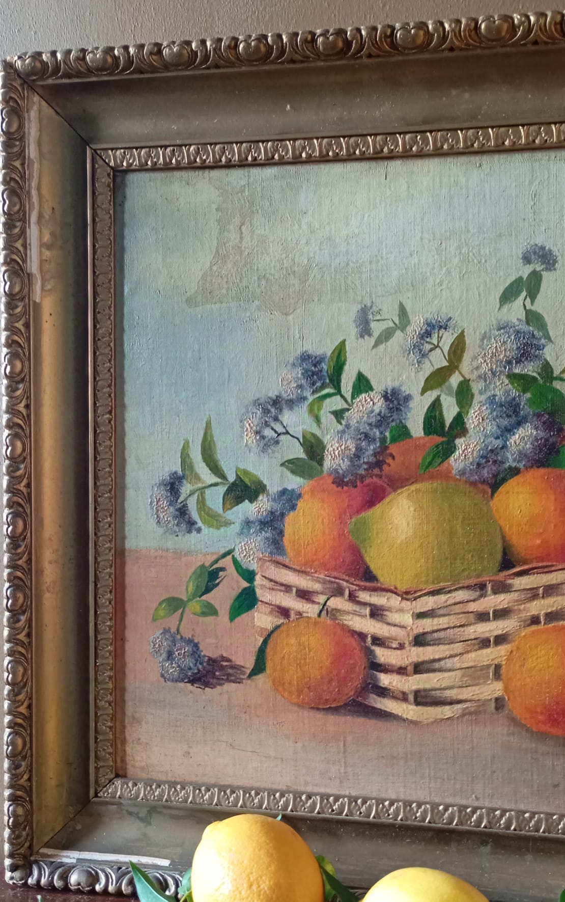 Nature morte. Corbeille d'oranges et de citrons