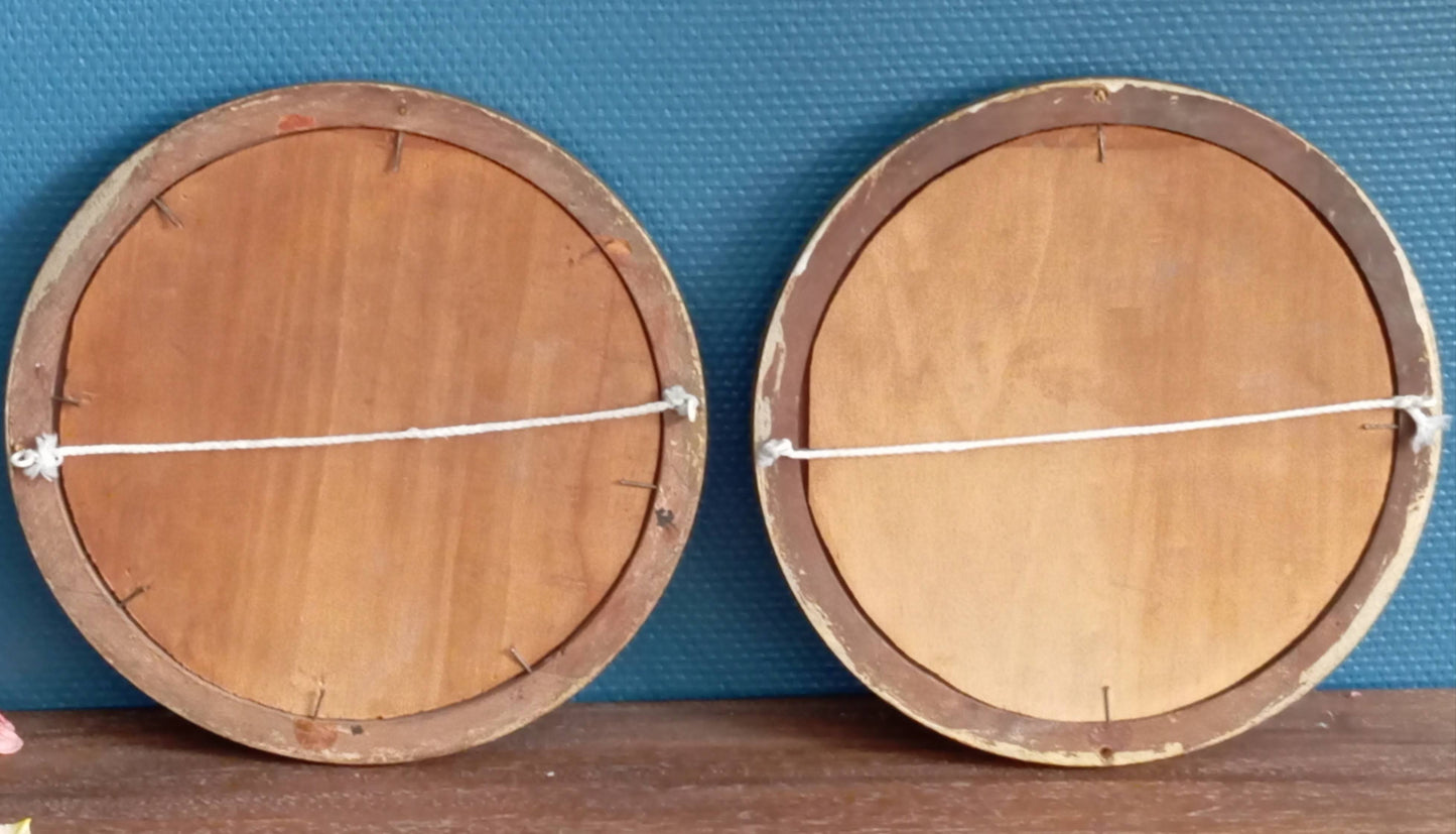 Pair of still lifes. Roses in a vase