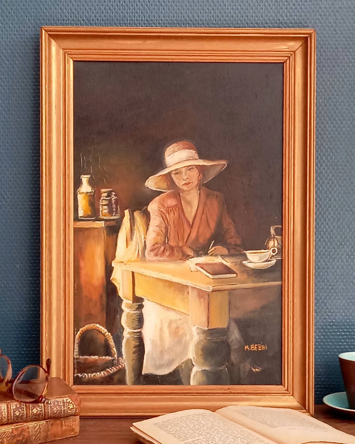 Portrait of an elegant woman at her desk