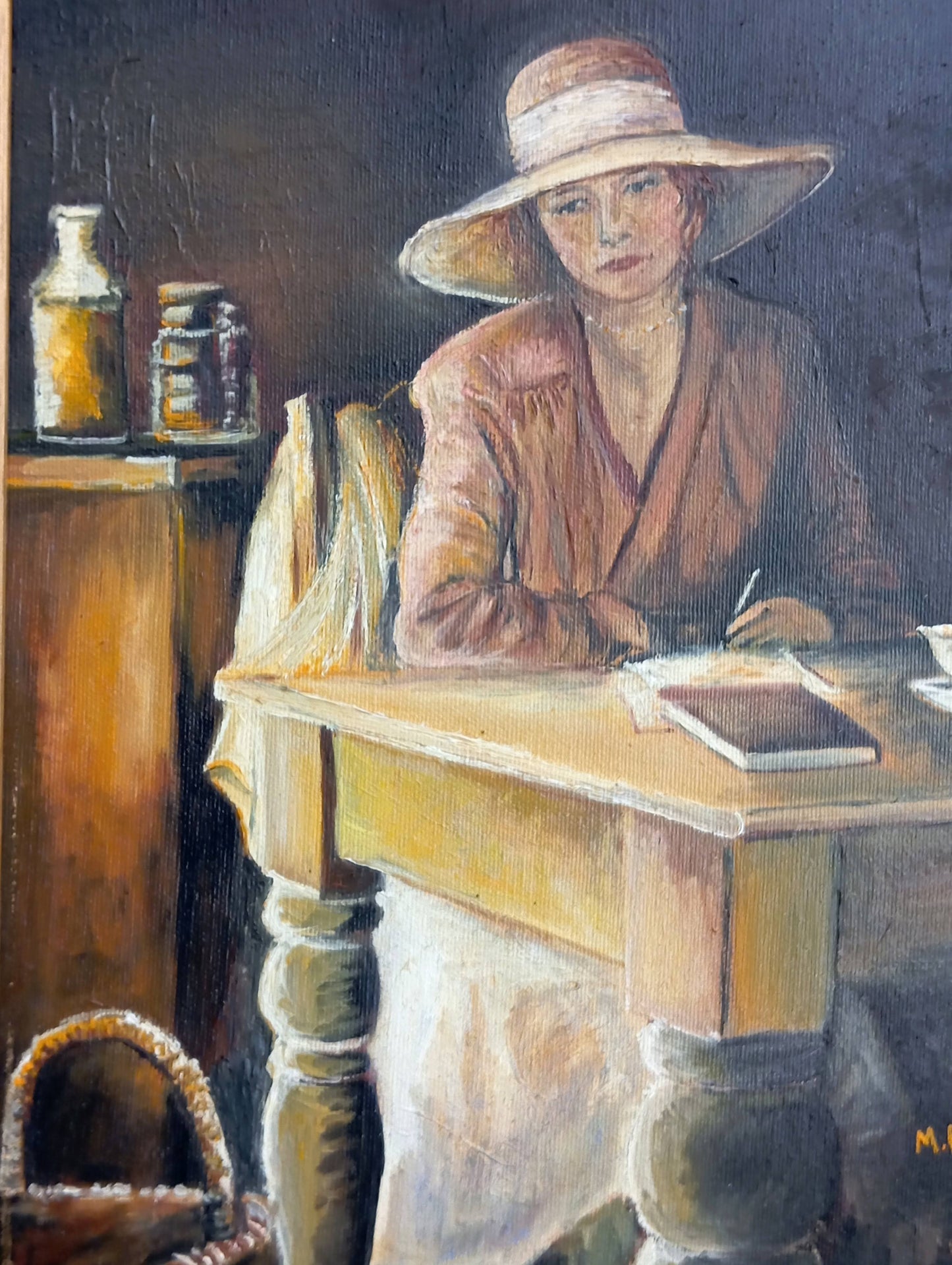 Portrait of an elegant woman at her desk