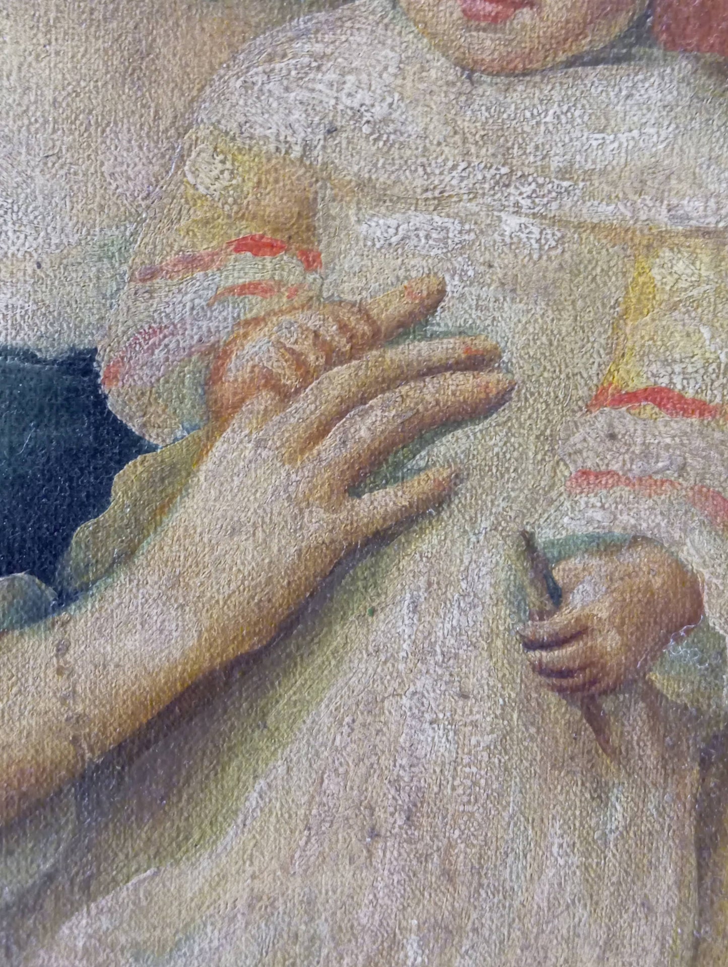 Portrait of a mother carrying her child