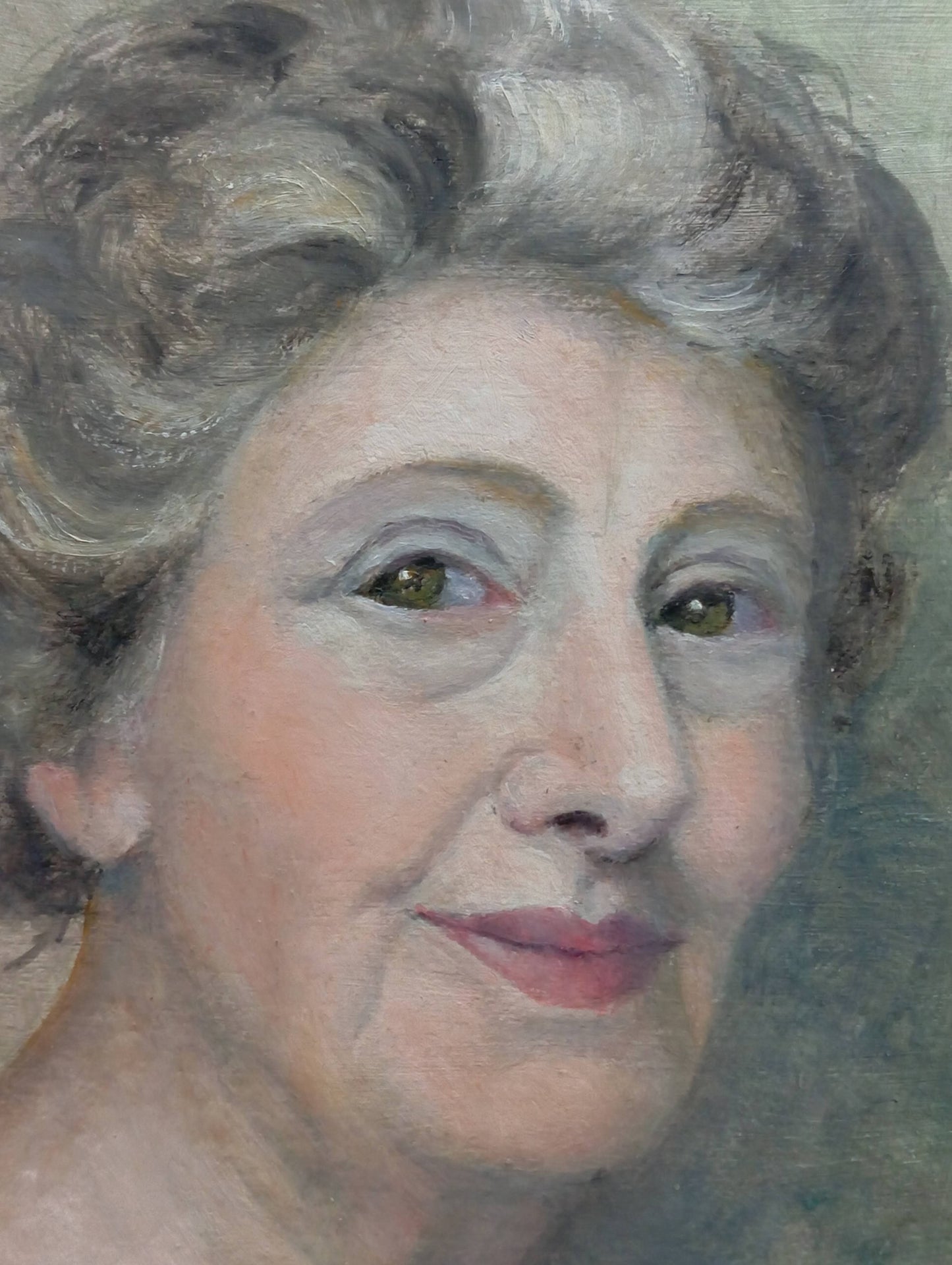 Portrait of a gray-haired lady