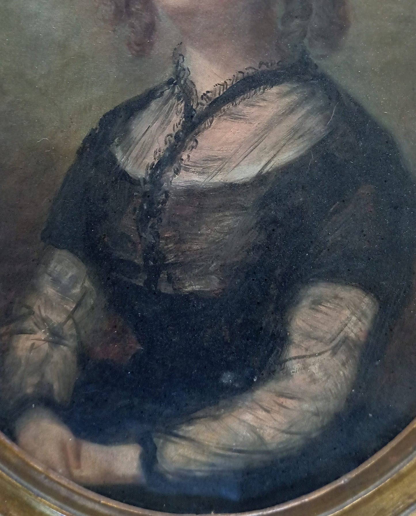 Portrait ancien d'une femme assise