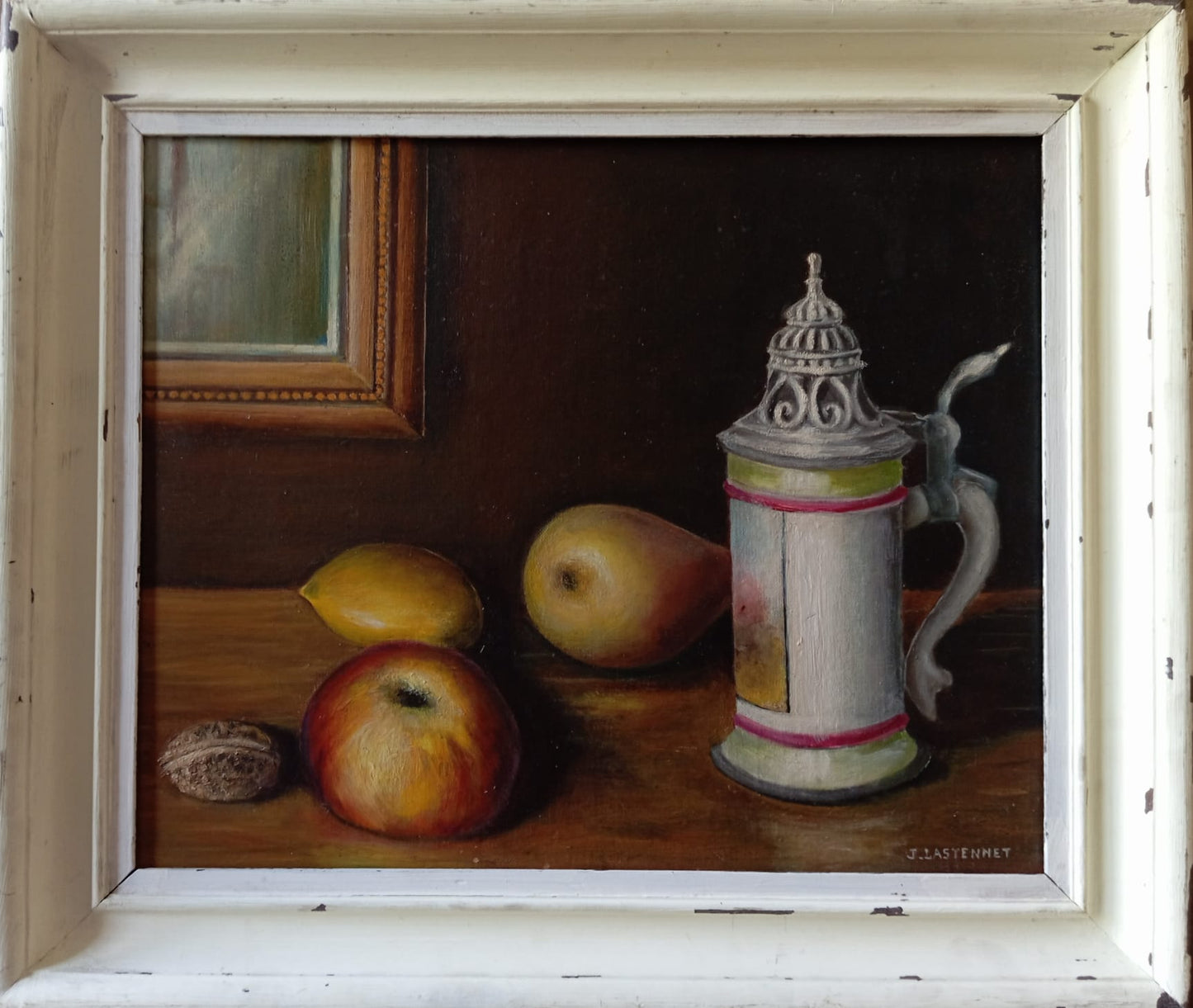 Nature morte. Chope et fruits