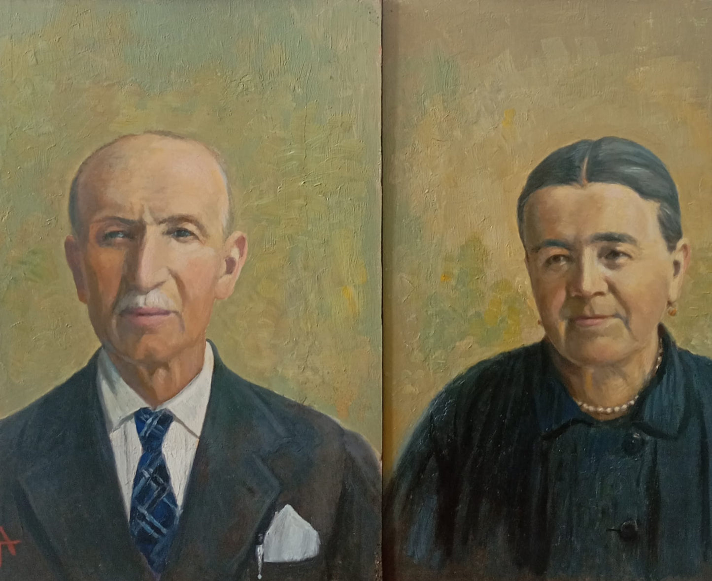 Paire de portraits anciens