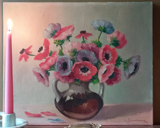 Nature morte. Bouquet d'anémones