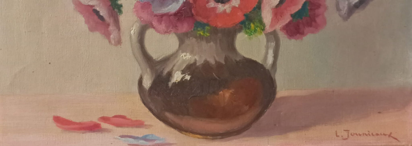Nature morte. Bouquet d'anémones