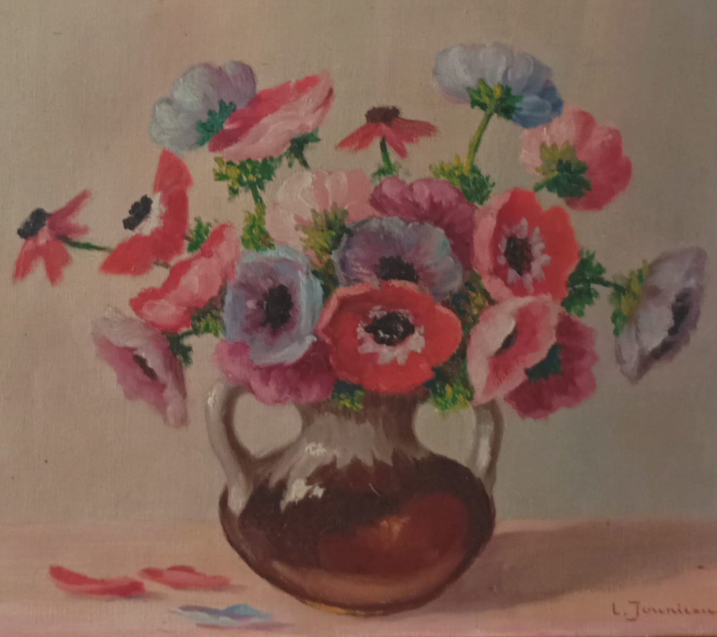 Nature morte. Bouquet d'anémones