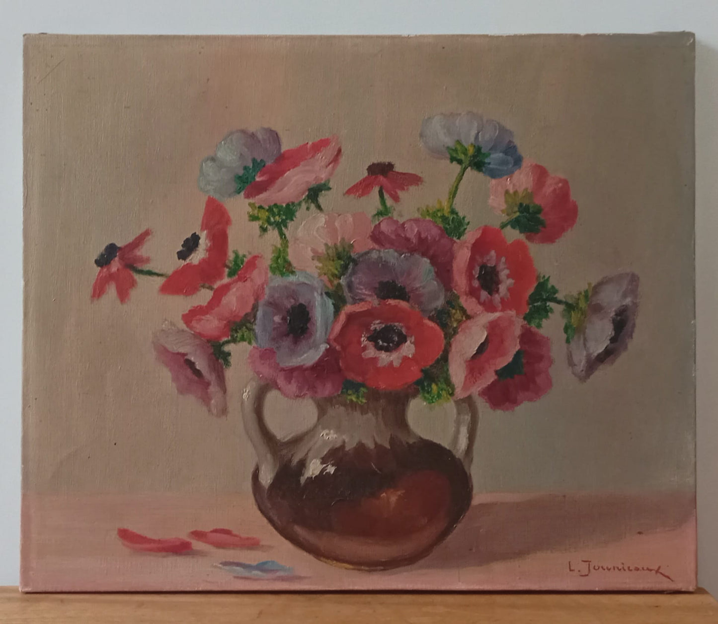 Nature morte. Bouquet d'anémones