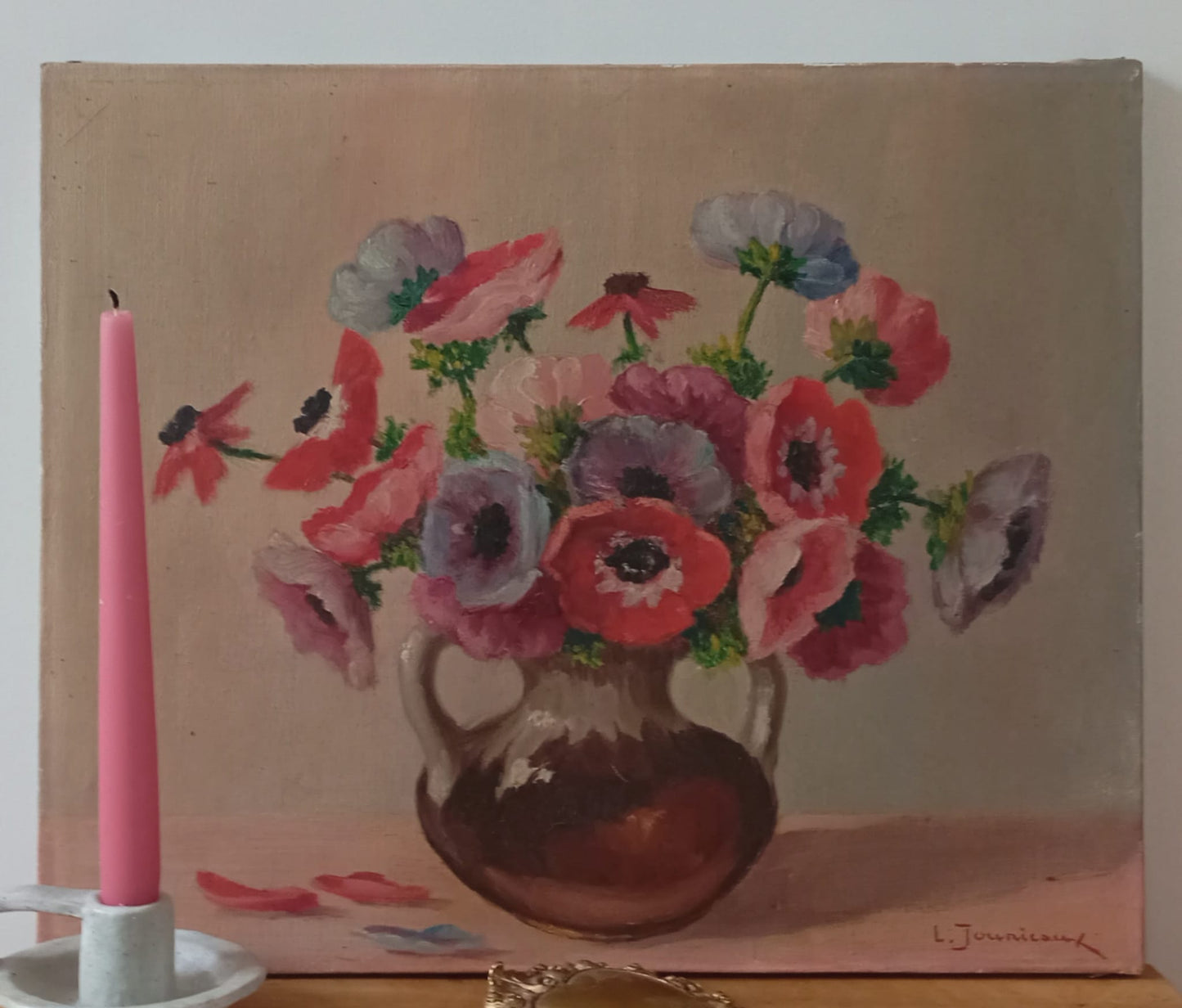 Nature morte. Bouquet d'anémones