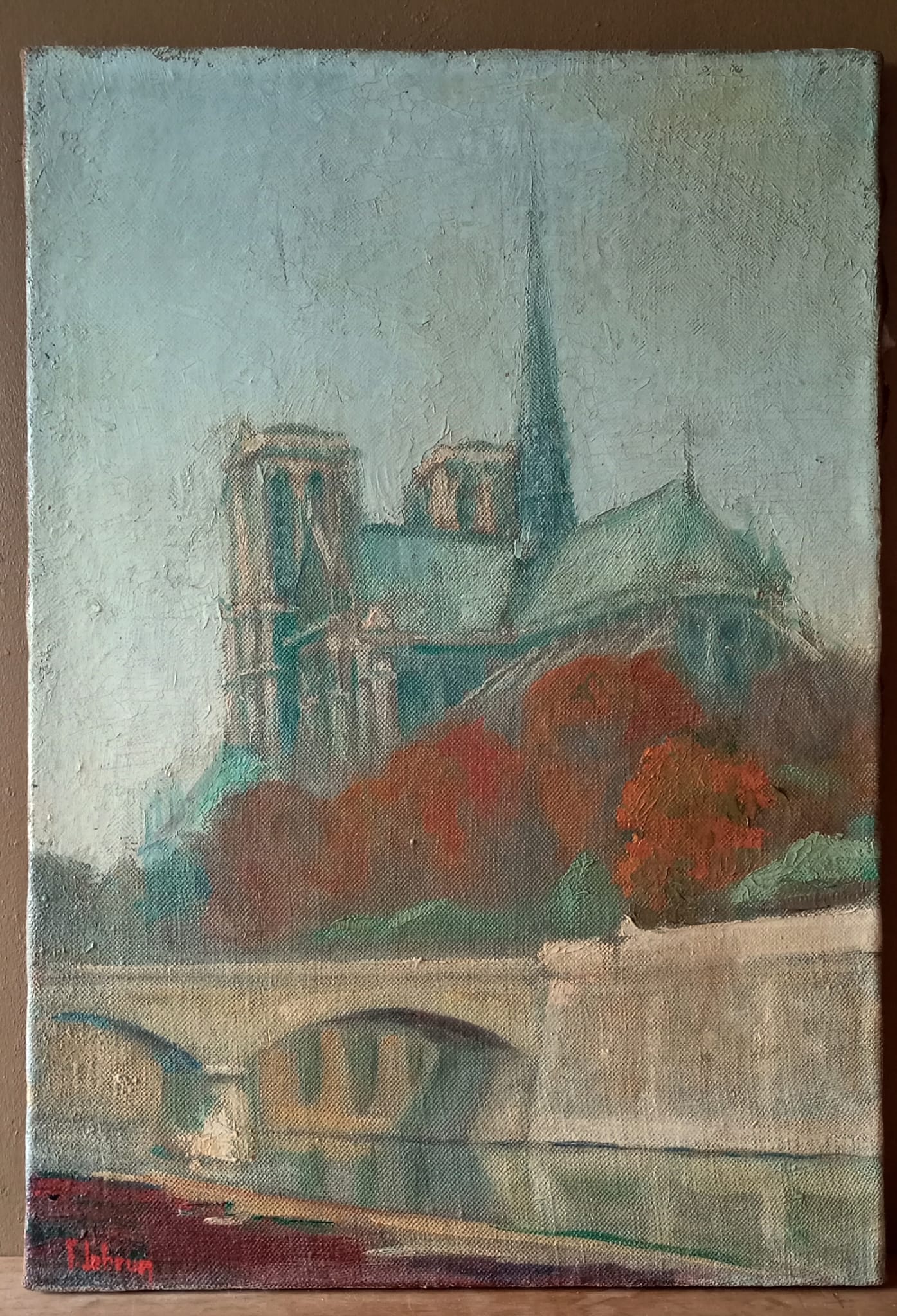 Tableau ancien Notre-Dame de Paris