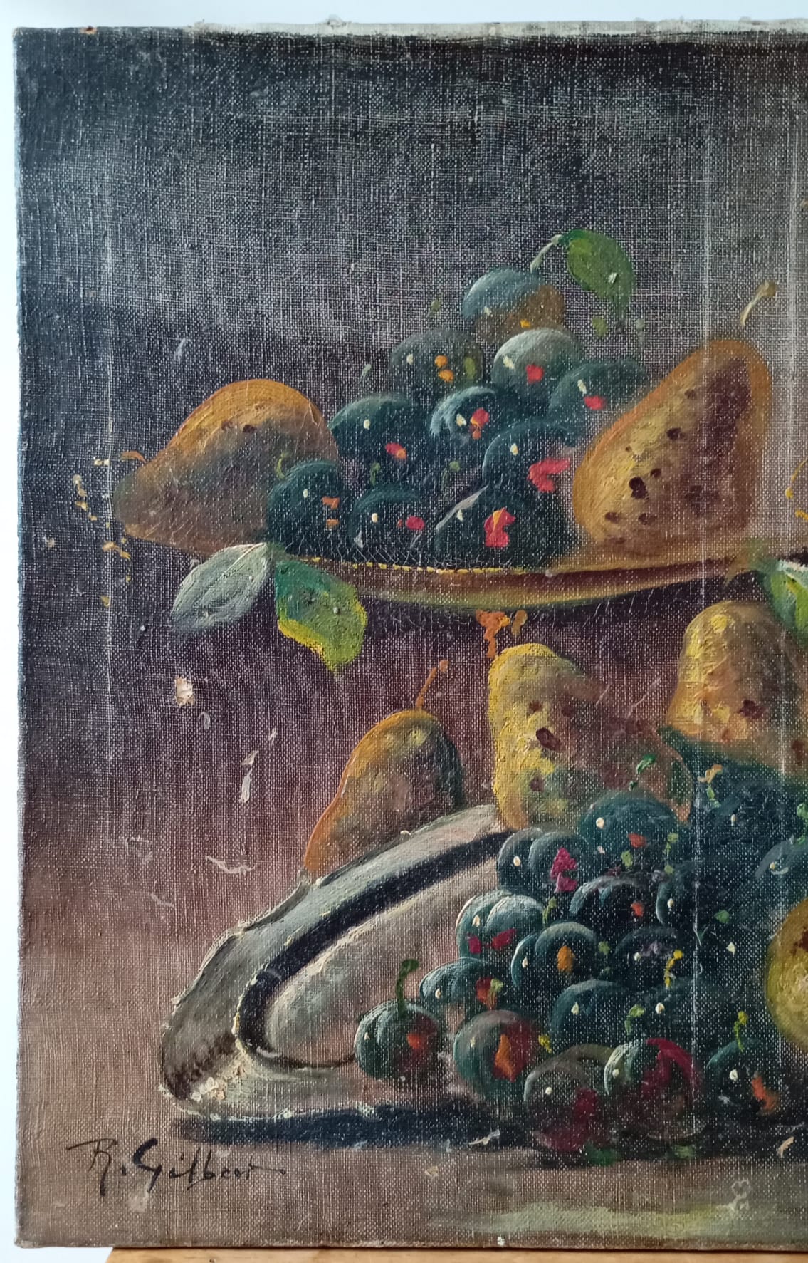 Ancienne nature morte. Pichet et cuivre