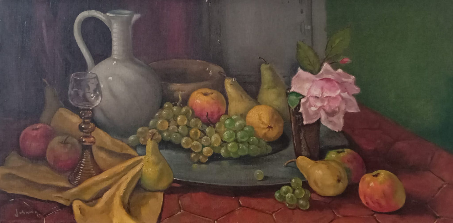 Nature morte. Fruits et fleur