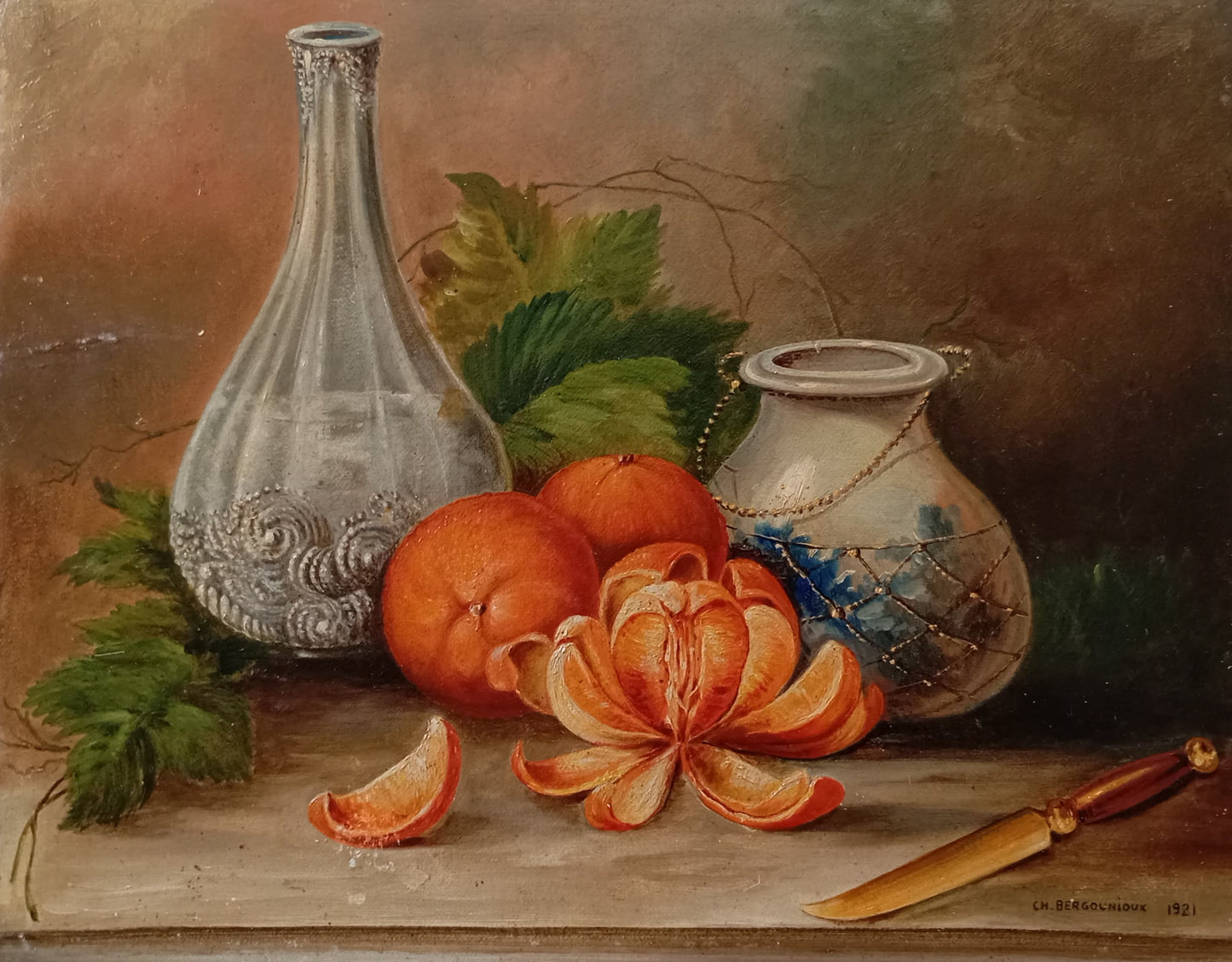 Nature morte ancienne aux fruits