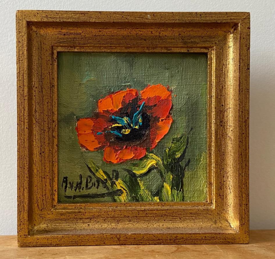 Pair of miniatures - Poppies
