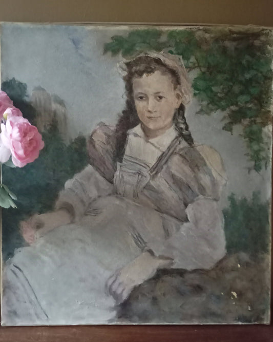 Portrait of a young girl in nature