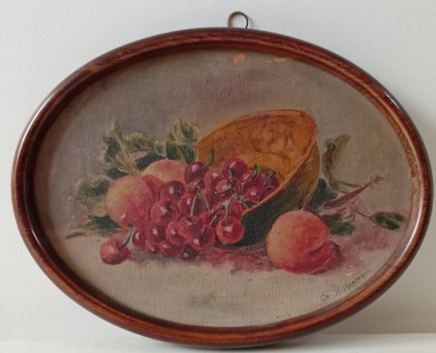 Three small still lifes. Flowers and fruits