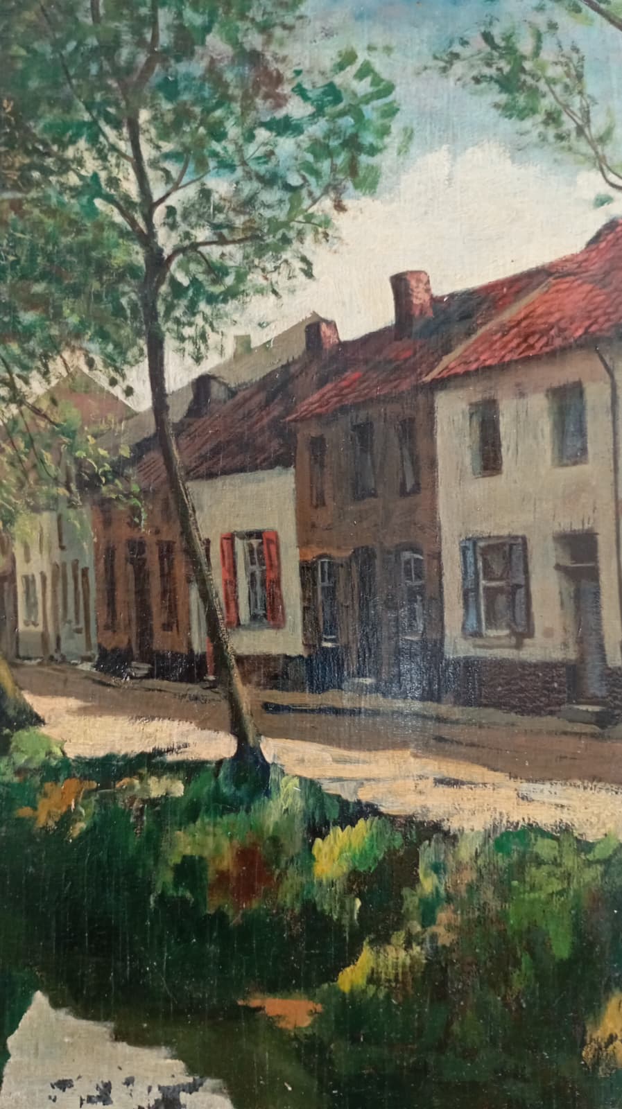 Scène d'extérieur. Peinture d'un canal