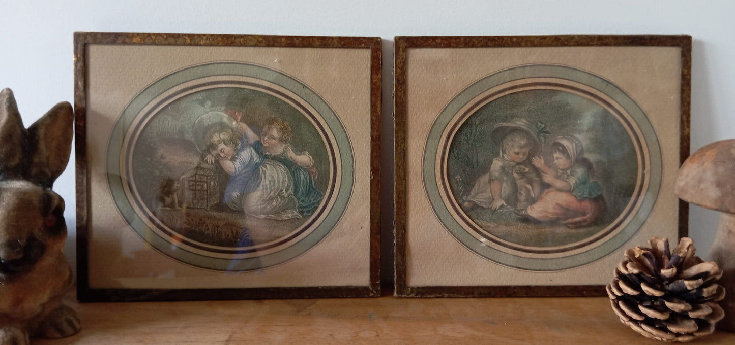 Paire d'illustrations anciennes