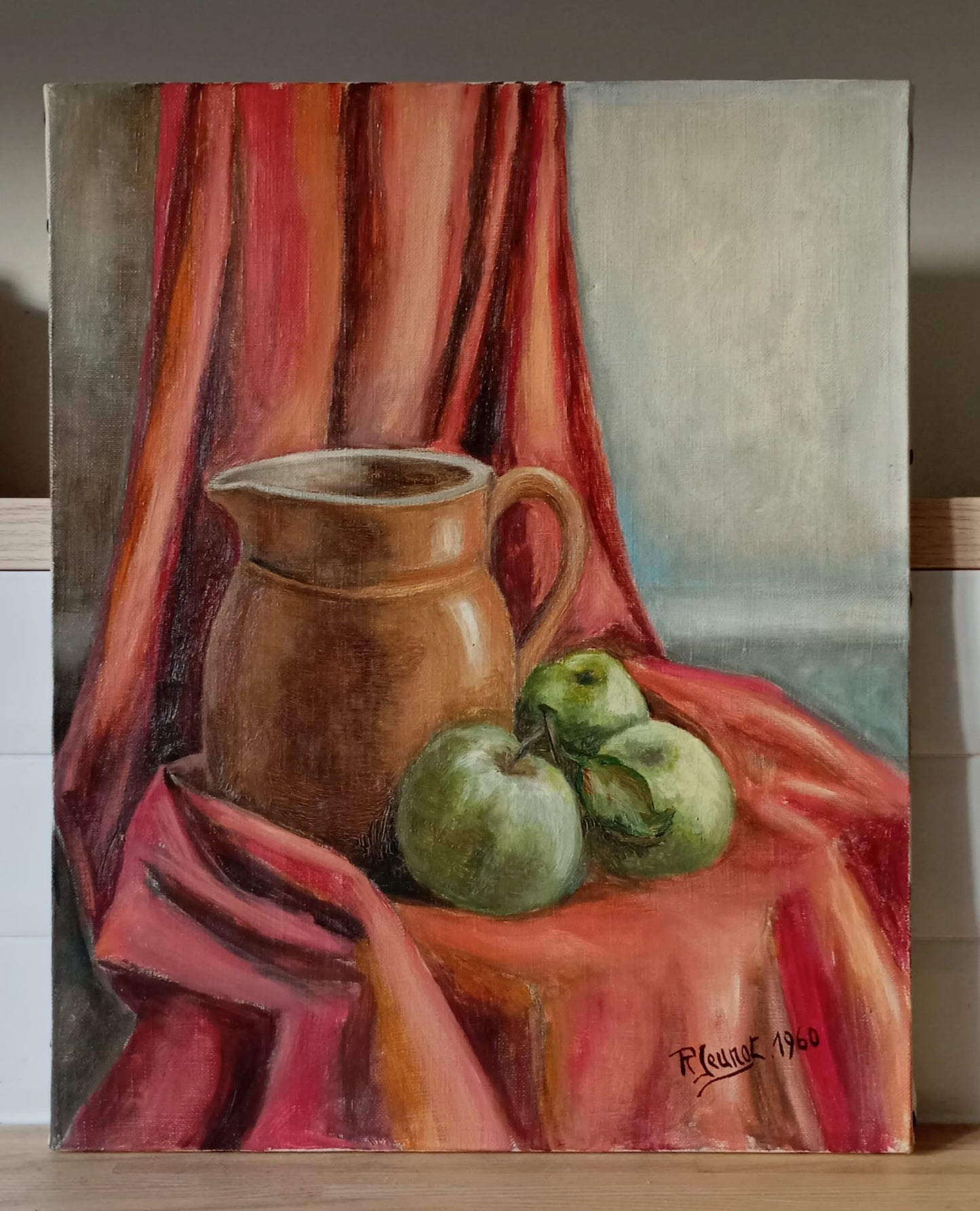 Nature morte. Pommes et pichet