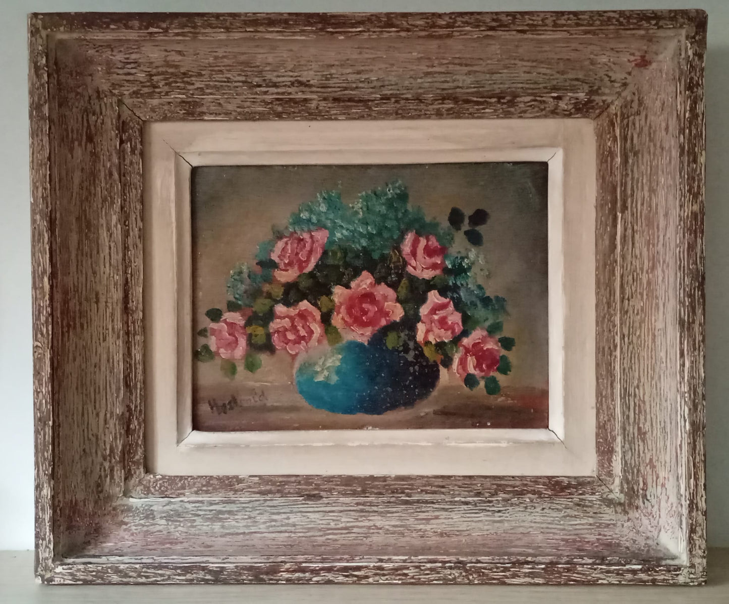Still life. Bouquet of roses in a vase