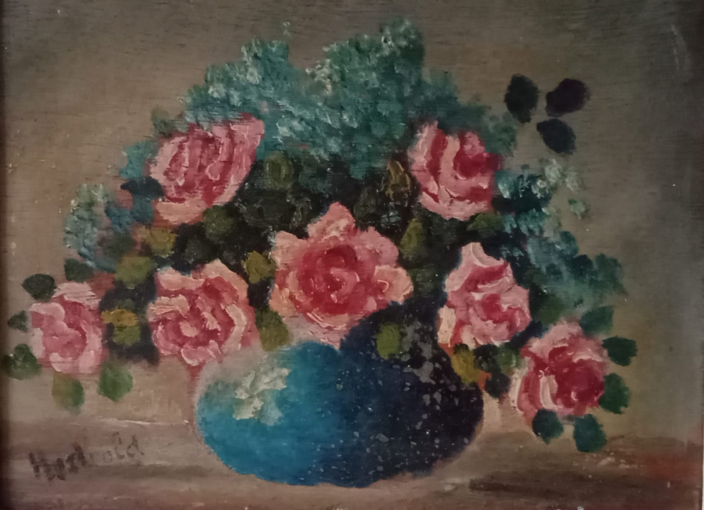 Still life. Bouquet of roses in a vase