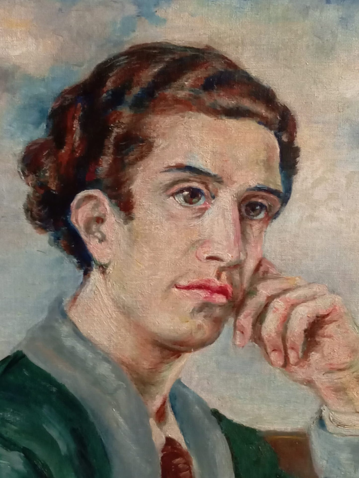 Portrait of a dandy in indoor attire
