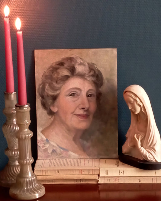 Portrait of a gray-haired lady