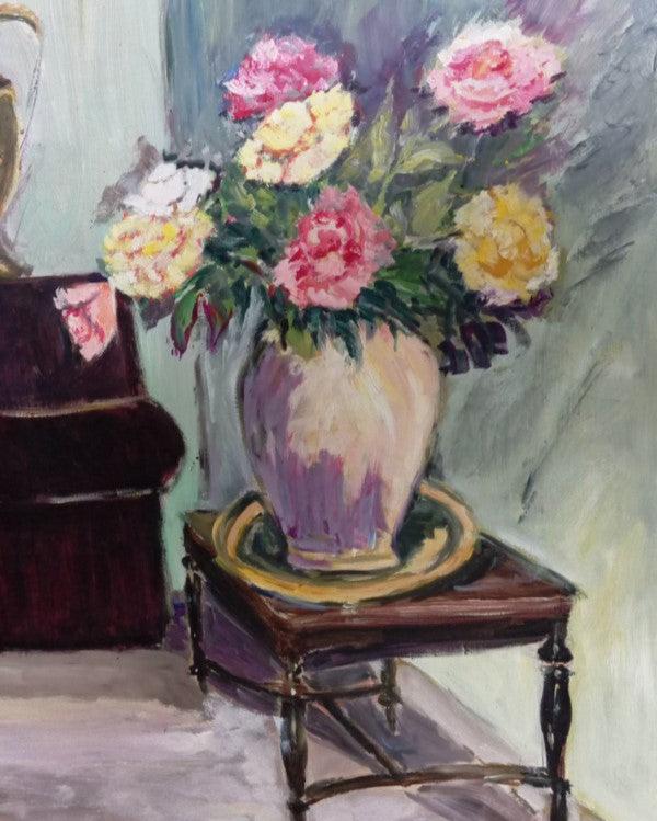 Bouquet of flowers in an interior scene