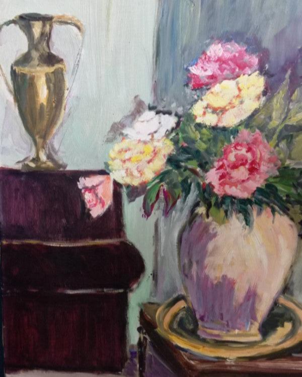 Bouquet of flowers in an interior scene