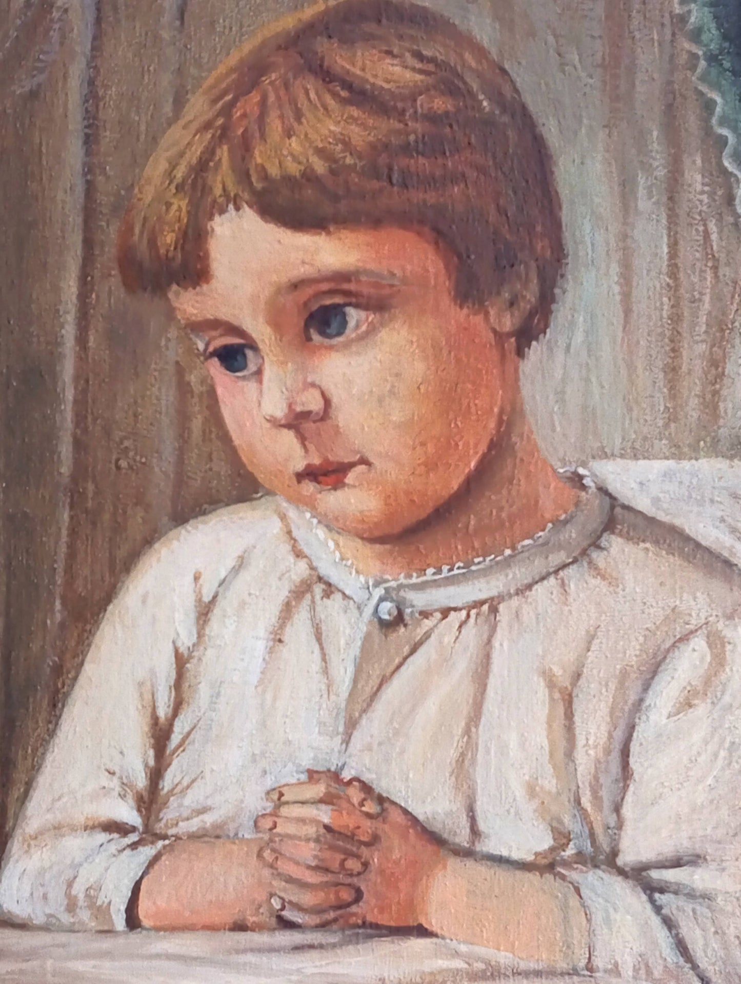 Portrait d'un enfant en prière