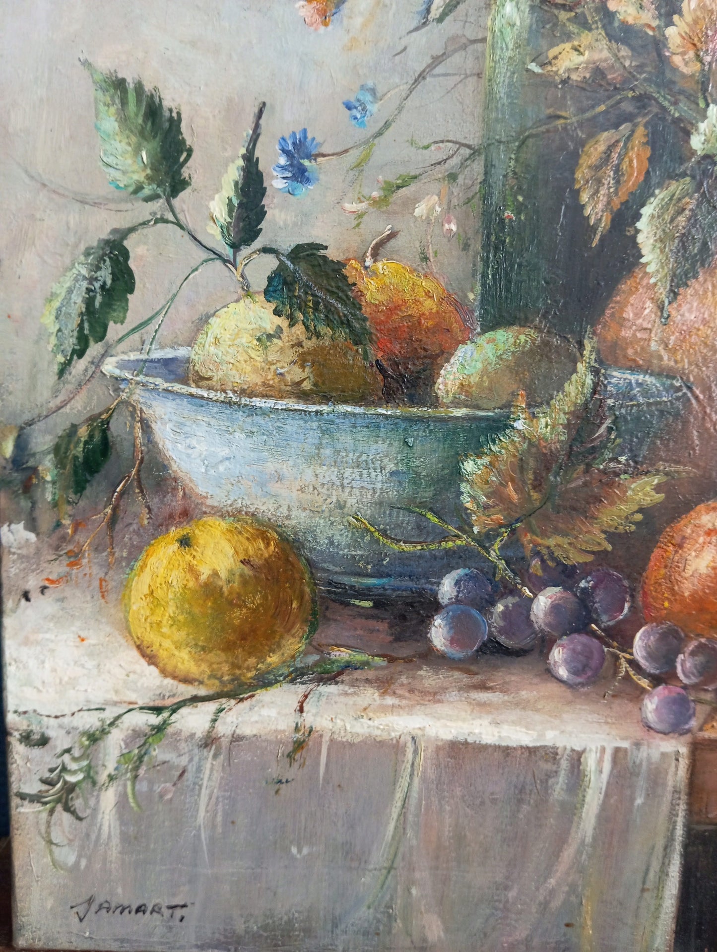 Still life. Flowers and fruits