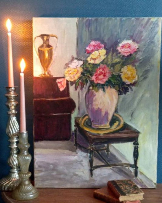 Bouquet of flowers in an interior scene