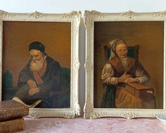 Pair of portraits. Dutch painting