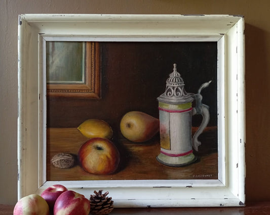 Nature morte. Chope et fruits
