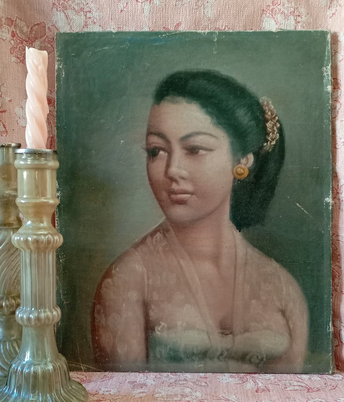 Portait ancien d'une femme du Pacifique