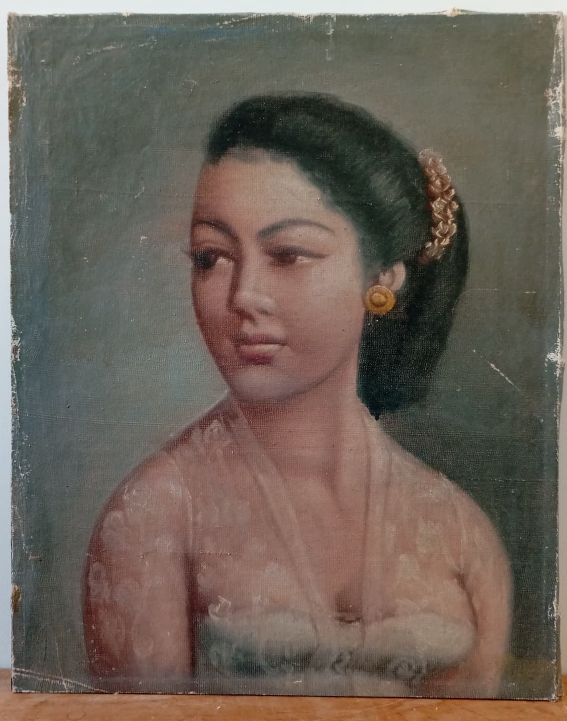 Portait ancien d'une femme du Pacifique