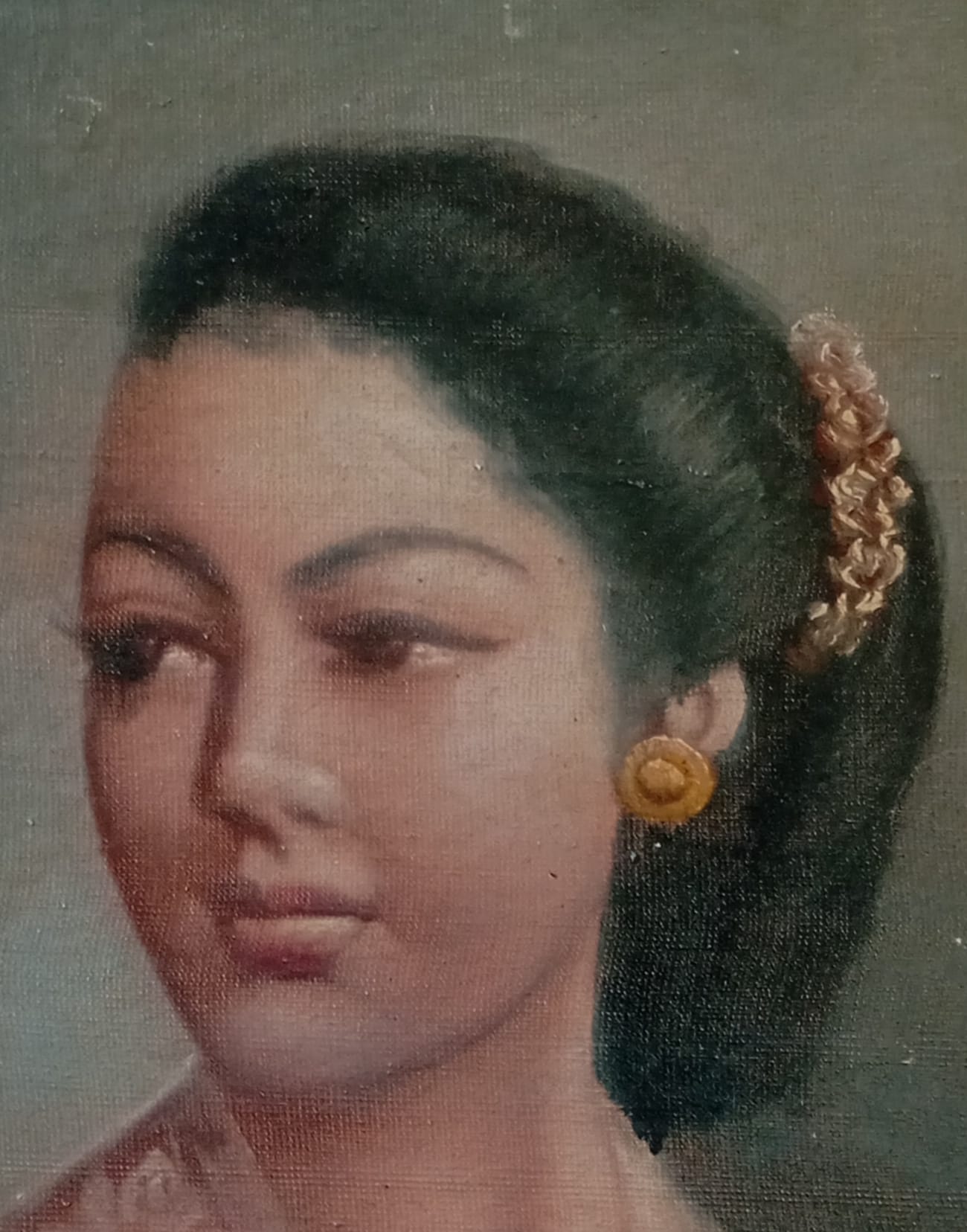 Portait ancien d'une femme du Pacifique