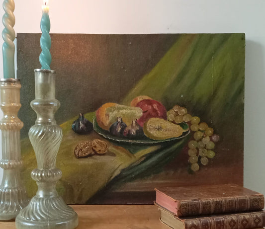 Nature morte ancienne- Fruits d'automne